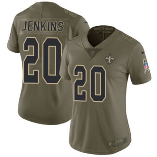 Nike New Orleans Saints #20 Janoris Jenkins Olive Women’s Stitched NFL Limited 2017 Salute To Service Jersey