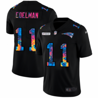 New England New England Patriots #11 Julian Edelman Men’s Nike Multi-Color Black 2020 NFL Crucial Catch Vapor Untou...