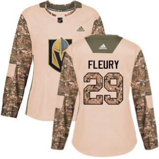 Adidas Vegas Golden Knights #29 Marc-Andre Fleury Camo Authentic 2017 Veterans Day Women’s Stitched NHL Jersey