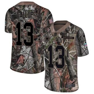 Nike Dallas Cowboys #13 Michael Gallup Camo Men’s Stitched NFL Limited Rush Realtree Jersey