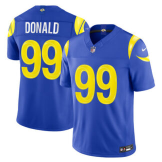 Youth Los Angeles Rams #99 Aaron Donald Nike Royal Vapor F.U.S.E. Sewn Down Limited Jersey