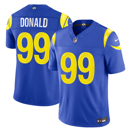Youth Los Angeles Rams #99 Aaron Donald Nike Royal Vapor F.U.S.E. Sewn Down Limited Jersey