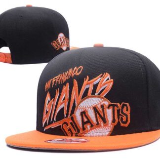 San Francisco Giants Team Logo Black Orange Adjustable Hat GS