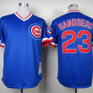 Chicago Cubs #23 Sandberg Blue 1984 Throwback Pullover Jerseys