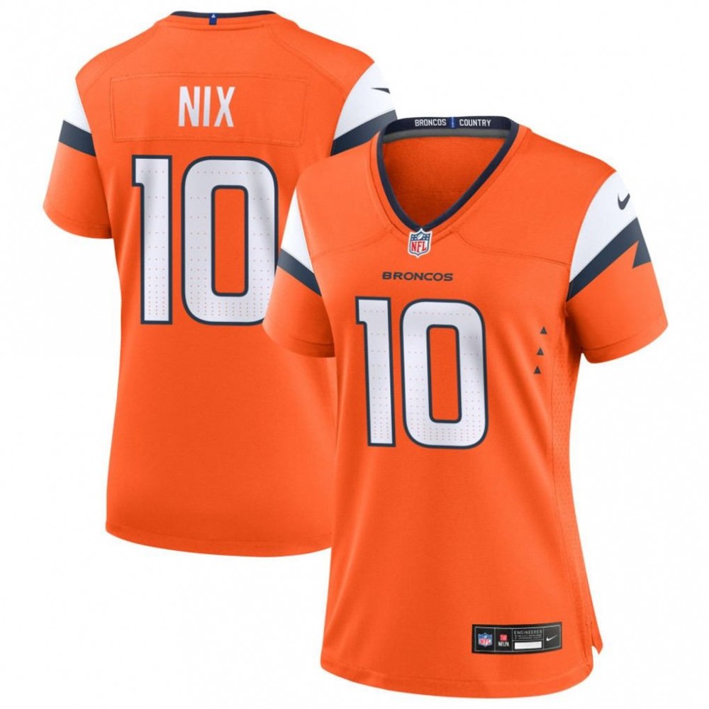 Bo Nix Denver Broncos Nike Women's Vapor F.U.S.E. Limited Jersey - Orange