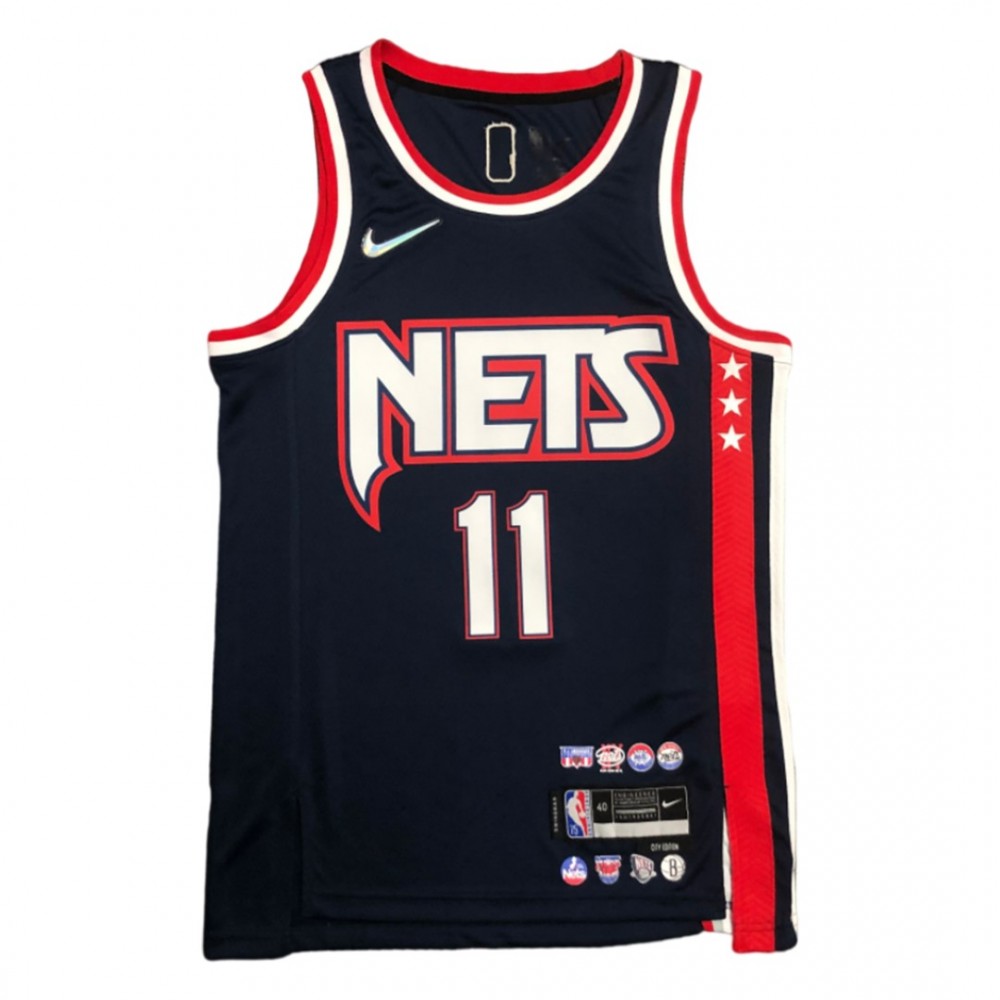 Men's Brooklyn Nets Kyrie Irving #11 Navy 2021/22 Swingman Jersey - City Edition - Image 2