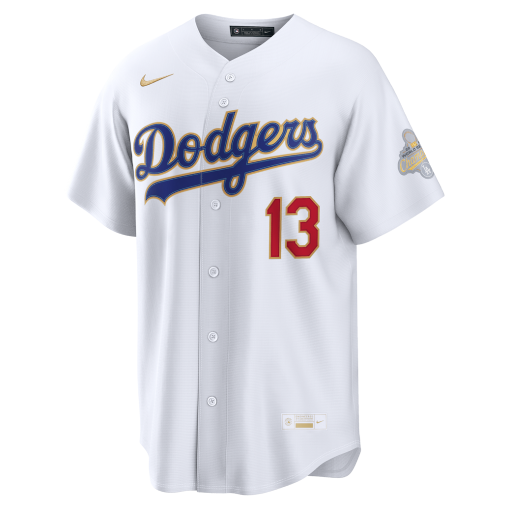 Max Muncy Los Angeles Dodgers Nike 2026 Gold Collection Stadium Jersey - White - Image 2