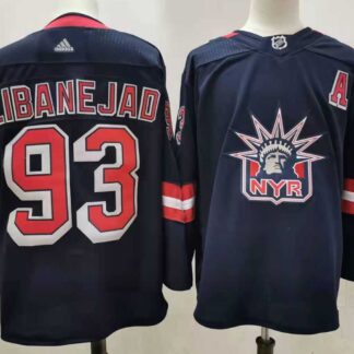 New York Rangers 93 Mika Zibanejad Navy Blue Adidas 2020-21 Stitched Jersey