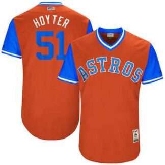 Houston Astros #51 James Hoyt Hoyter Majestic Orange 2017 Players Weekend Jersey JiaSu