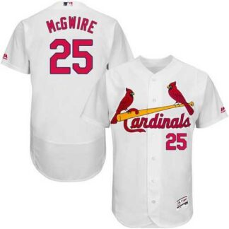 St. Louis Cardinals #25 Mark McGwire White Flexbase Stitched Jersey DingZhi