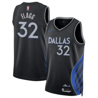 Men's Dallas Mavericks #32 Cooper Flagg Black 2025 City Edition Stitched Basketball Jersey