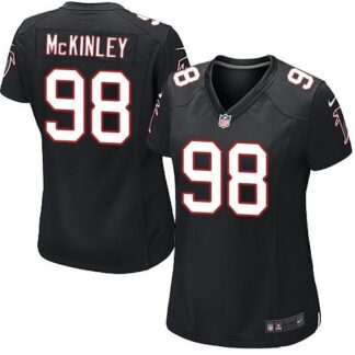 Nike Atlanta Falcons #98 Takkarist McKinley Black Alternate Women’s Stitched NFL Elite Jersey