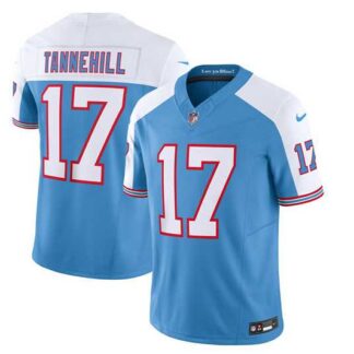 Men & Women & Youth Tennessee Titans #17 Ryan Tannehill Blue White 2023 F.U.S.E. Vapor Limited Throwback Jersey