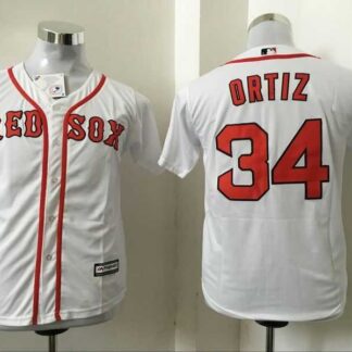 Youth Boston Red Sox #34 David Ortiz White New Cool Base Stitched Baseball Jersey