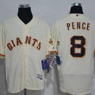 San Francisco Giants #8 Hunter Pence Cream 2016 Flexbase Collection Stitched Jersey