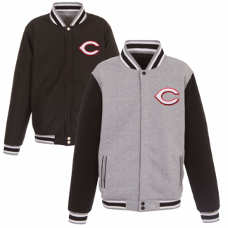 Cincinnati Reds JH Design Reversible Fleece Full-Snap Jacket