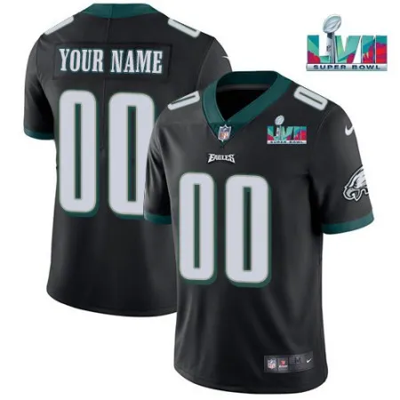 Youth Philadelphia Eagles Active Player Custom Black Super Bowl LVII Patch Vapor Untouchable Limited Stitched Footb...