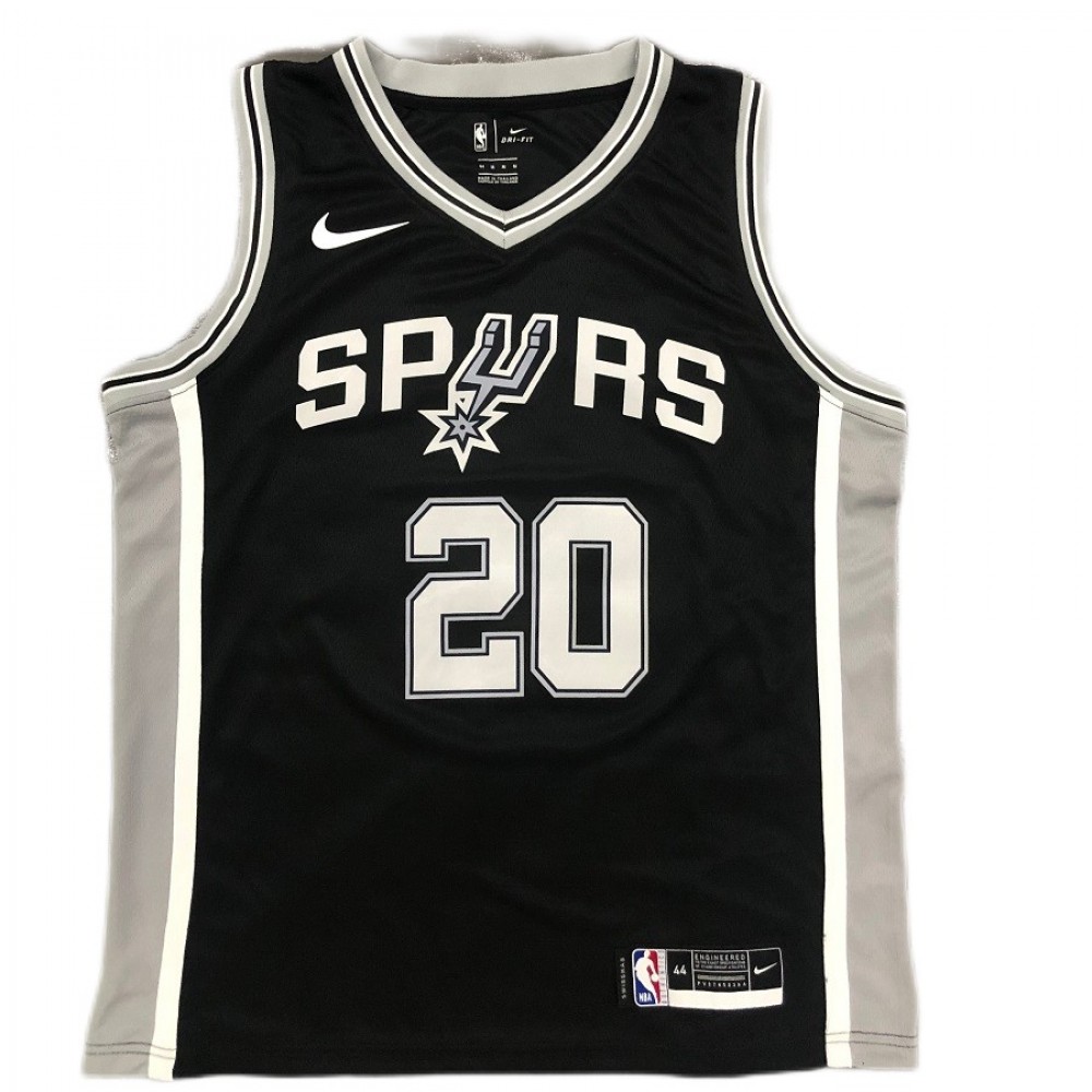 Men's San Antonio Spurs Manu Ginobili #20 Nike Black 2020/21 Swingman Jersey - Icon Edition - Image 2