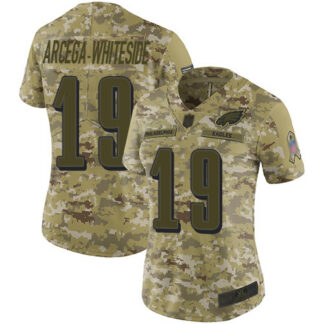 Nike Philadelphia Eagles #19 JJ Arcega-Whiteside Camo Women’s Stitched NFL Limited 2018 Salute to Service Jersey