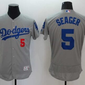 Los Angeles Dodgers #5 Corey Seager Gray 2016 Flexbase Collection Stitched Baseball Jersey