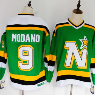Stars 9 Mike Modano Green CCM Stitched Jersey