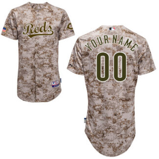 Customized Youth MLB Jersey-Cincinnati Reds Stitched Camo Cool Base Baseball Jersey