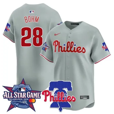 Men's Philadelphia Phillies #28 Alec Bohm Gray 2026 MLB All-Star Jersey