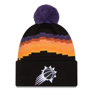 Phoenix Suns New Era 2025/26 City Edition Cuffed Knit Hat with Pom – Black/Purple