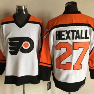 Philadelphia Flyers #27 Ron Hextall White CCM Throwback Stitched Jerseys