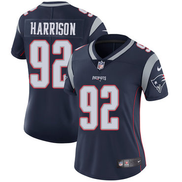 Nike New England Patriots #92 James Harrison Navy Blue Team Color Women's Stitched NFL Vapor Untouchable Limited Je...