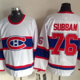 Montreal Canadiens #76 P.K. Subban White Throwback CCM Jersey