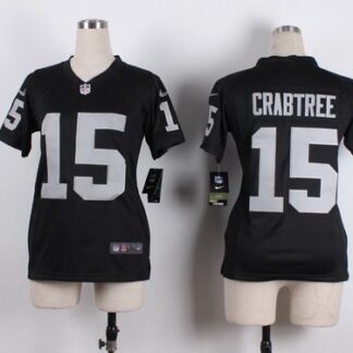 Women's Oakland Raiders #15 Michael Crabtree Nike Black Game Jersey