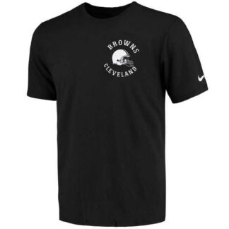 Men's Cleveland Browns Nike Black Helmet Tri Blend T-Shirt FengYun