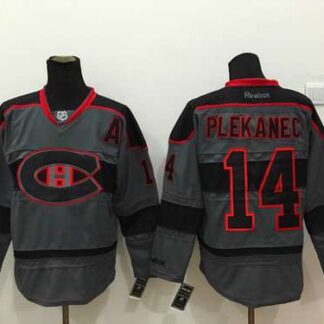 Montreal Canadiens #14 Tomas Plekanec Charcoal Gray Jersey