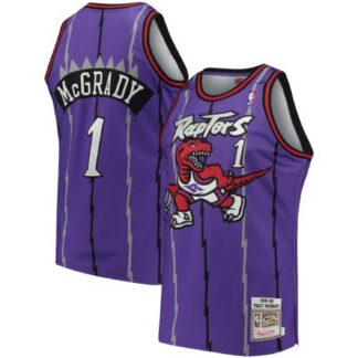 Men's Toronto Raptors Tracy McGrady #1 Throwback Purple 98-99 Hardwood Classics Jersey