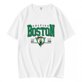 Vinte Boston Celtics Est 1946 Basketball Logo Team T-Shirt