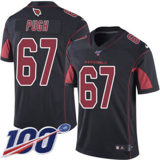 Nike Arizona Cardinals #67 Justin Pugh Black Men’s Stitched NFL Limited Rush 100th Season Jersey