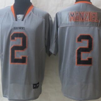 Nike Cleveland Browns #2 Johnny Manziel Lights Out Gray Elite Jersey