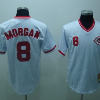 Cincinnati Reds #8 Joe Morgan white Jerseys