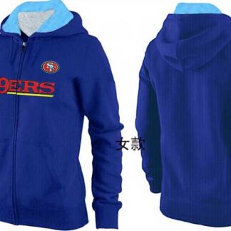 Womens San Francisco 49ers Team Logo 2015 Full Zip Hoodie-15