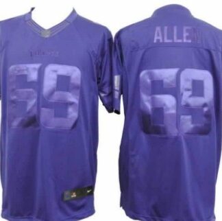 Nike Minnesota Vikings #69 Jared Allen Drenched Limited Purple Jersey