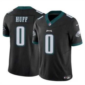 Men & Women & Youth Philadelphia Eagles #0 Bryce Huff Black 2024 F.U.S.E. Vapor Untouchable Limited Football Stitch...