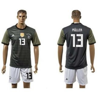Germany #13 Muller Away Soccer Country Jersey