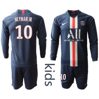 Paris Saint-Germain #10 Neymar Jr Home Long Sleeves Kid Soccer Club Jersey