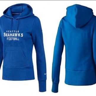 Nike Seattle Seahawks Team Logo Blue Women Pullover Hoodies (5)