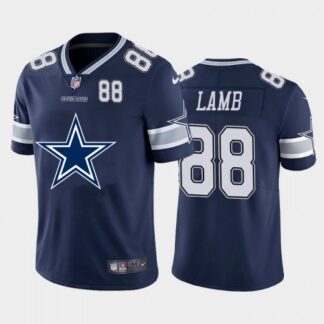 Dallas Cowboys #88 CeeDee Lamb Navy Blue Men’s Nike Big Team Logo Player Vapor Limited NFL Jersey