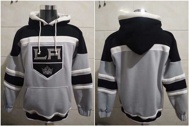 Los Angeles Kings Blank Gray All Stitched Pullover Hoodie