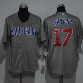 Youth Chicago Cubs #17 Kris Bryant Gray New Cool Base Stitched Jersey