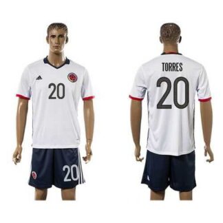 Colombia #20 Torres Away Soccer Country Jersey