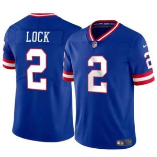 Men & Women & Youth New York Giants #2 Drew Lock Blue Throwback Vapor Untouchable Limited Football Stitched Jersey